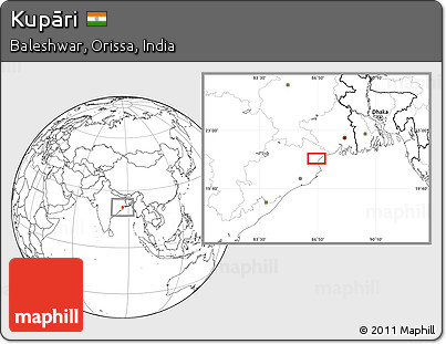 Blank Location Map of Kupāri