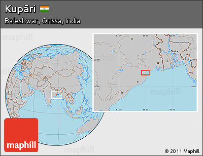 Gray Location Map of Kupāri