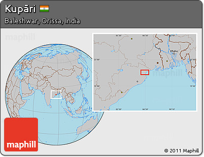 Gray Location Map of Kupāri