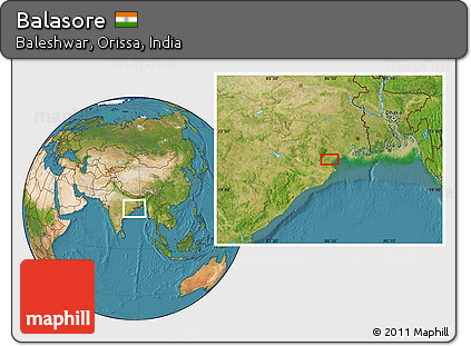 Satellite Location Map of Balasore