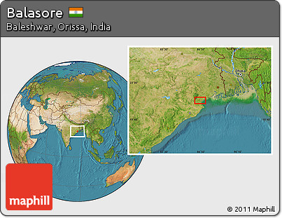 Satellite Location Map of Balasore