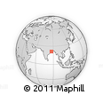 Outline Map of the Area around 21° 23' 18" N, 86° 46' 30" E, rectangular outline