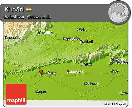 Physical Panoramic Map of Kupāri