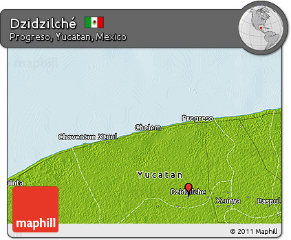 Physical 3D Map of Dzidzilché