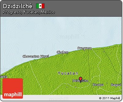 Physical 3D Map of Dzidzilché