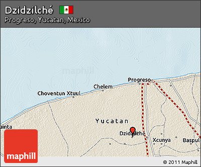 Shaded Relief 3D Map of Dzidzilché