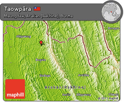 Physical 3D Map of Taowpāra