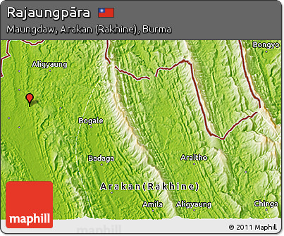 Physical 3D Map of Rajaungpāra