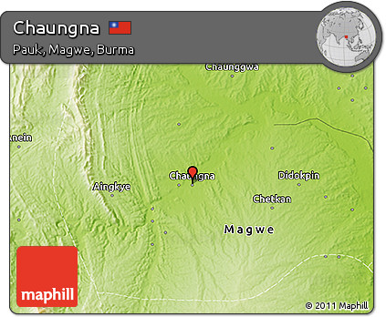 Physical 3D Map of Chaungna