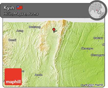 Physical 3D Map of Kyin