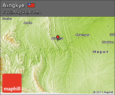 Physical 3D Map of Aingkye