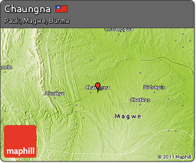 Physical 3D Map of Chaungna