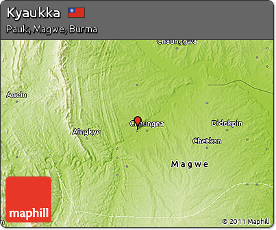 Physical 3D Map of Kyaukka