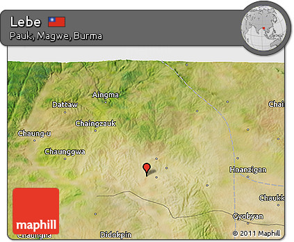 Satellite 3D Map of Lebe