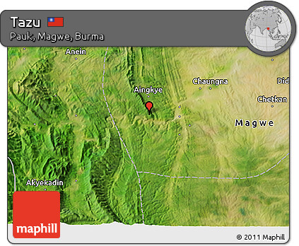 Satellite 3D Map of Tazu