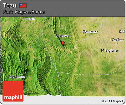 Satellite 3D Map of Tazu