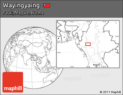 Blank Location Map of Wayingyaing