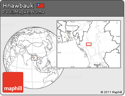 Blank Location Map of Hnawbauk