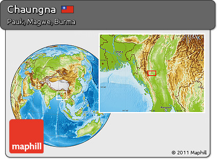 Physical Location Map of Chaungna