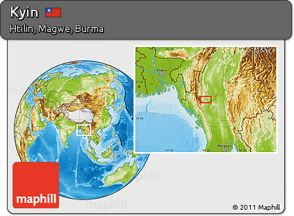 Physical Location Map of Kyin