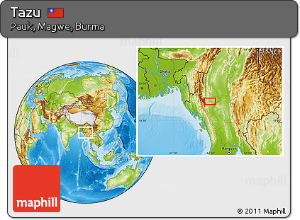 Physical Location Map of Tazu