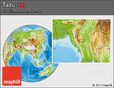 Physical Location Map of Tazu
