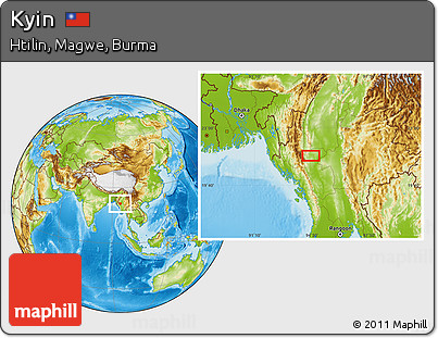 Physical Location Map of Kyin