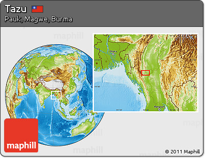 Physical Location Map of Tazu