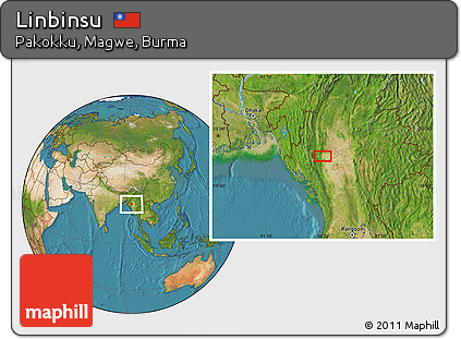 Satellite Location Map of Linbinsu