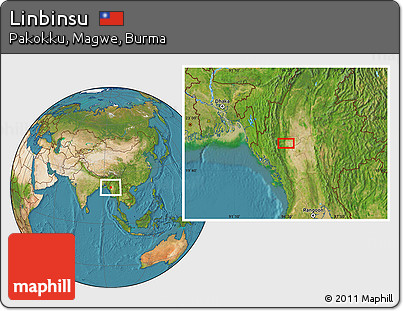 Satellite Location Map of Linbinsu