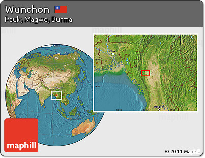 Satellite Location Map of Wunchon