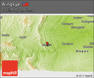 Physical Panoramic Map of Aingkye