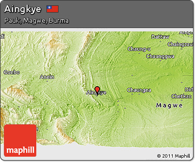 Physical Panoramic Map of Aingkye