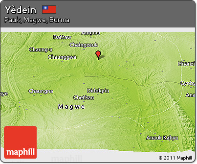 Physical Panoramic Map of Yèdein