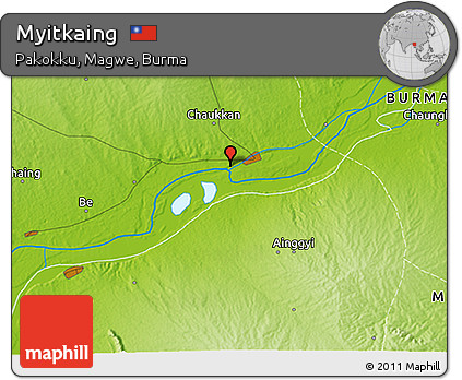 Physical 3D Map of Myitkaing