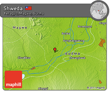Physical 3D Map of Shweda