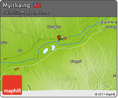 Physical 3D Map of Myitkaing