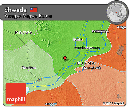 Political 3D Map of Shweda