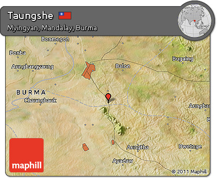 Satellite 3D Map of Taungshe