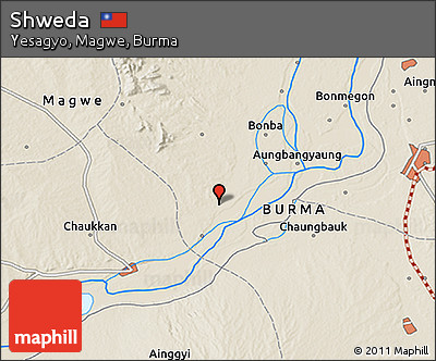 Shaded Relief 3D Map of Shweda