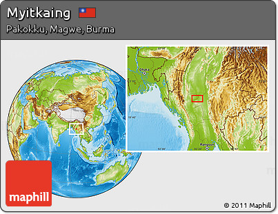 Physical Location Map of Myitkaing