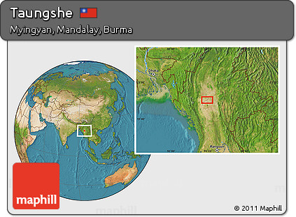 Satellite Location Map of Taungshe
