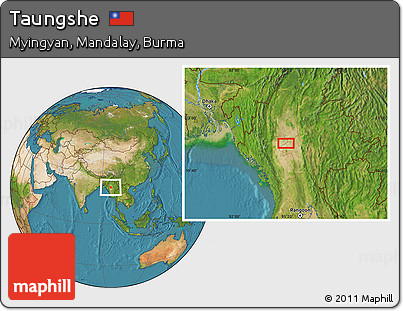 Satellite Location Map of Taungshe