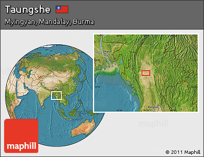 Satellite Location Map of Taungshe