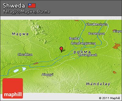 Physical Panoramic Map of Shweda