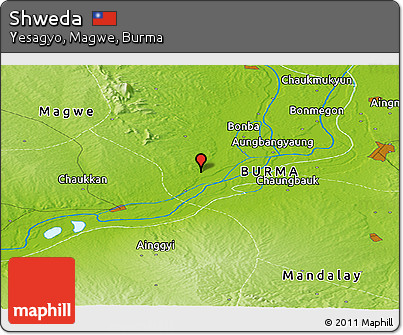 Physical Panoramic Map of Shweda