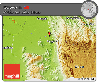 Physical 3D Map of Dawe-in