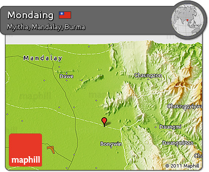 Physical 3D Map of Mondaing