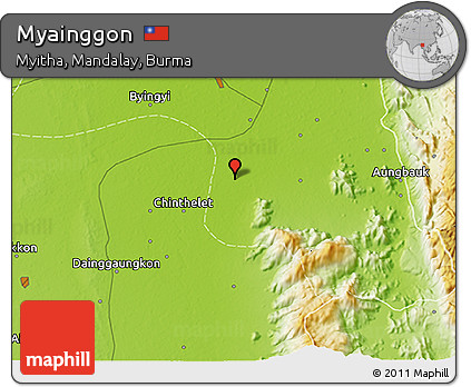 Physical 3D Map of Myainggon