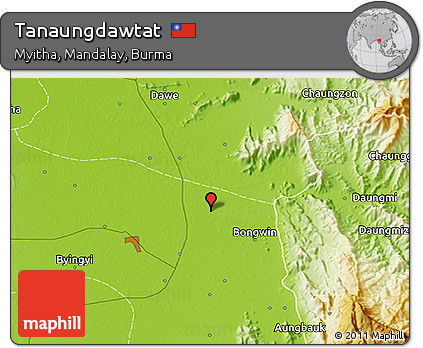 Physical 3D Map of Tanaungdawtat